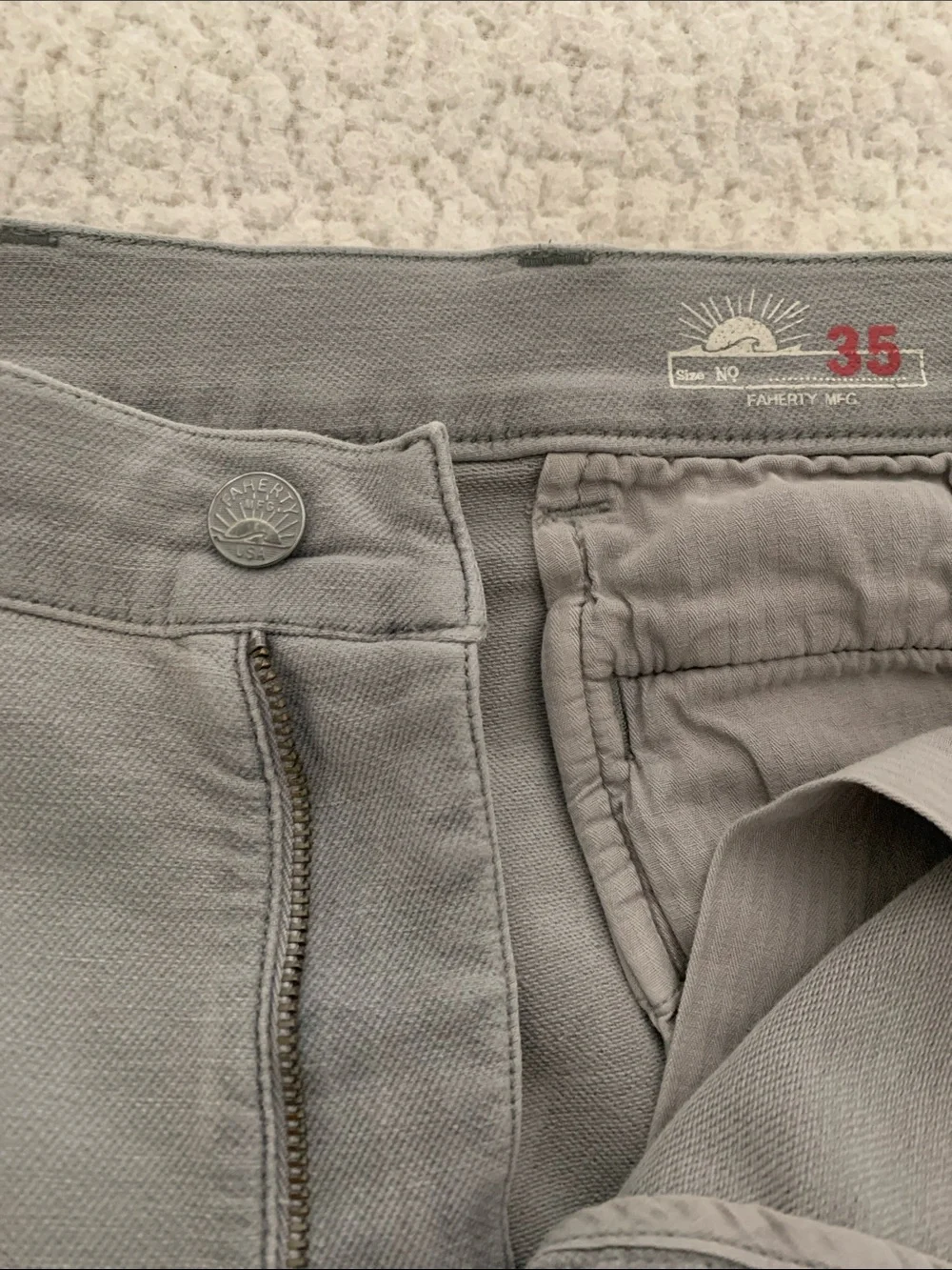 Men's Gray Stretch Cotton Shorts Faherty